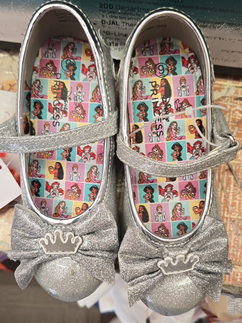 NWT Disney Princess Toddler sz 9 Silver Dress Up Heels Glitter